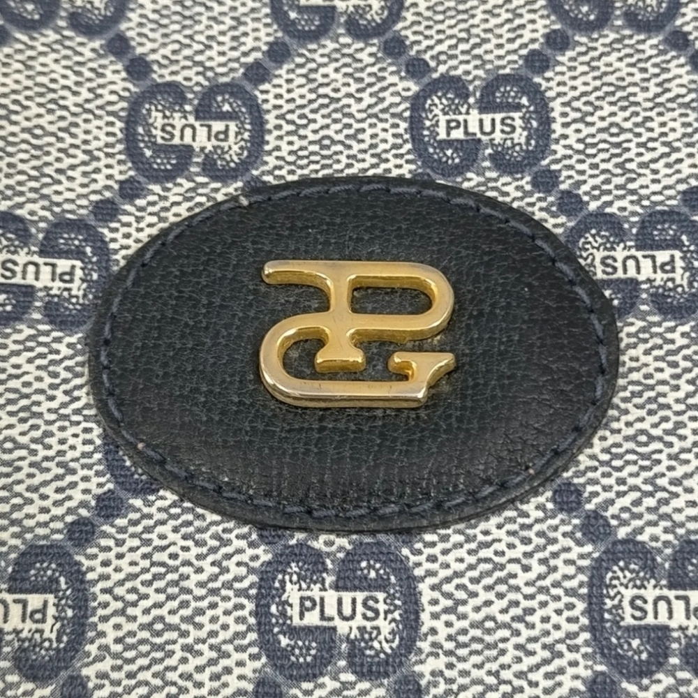 RARE GUCCI PLUS Clutch Bag  Navy Blue /Grey - Picture 9 of 9